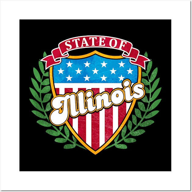 State Of Illinois Wall Art by Jennifer